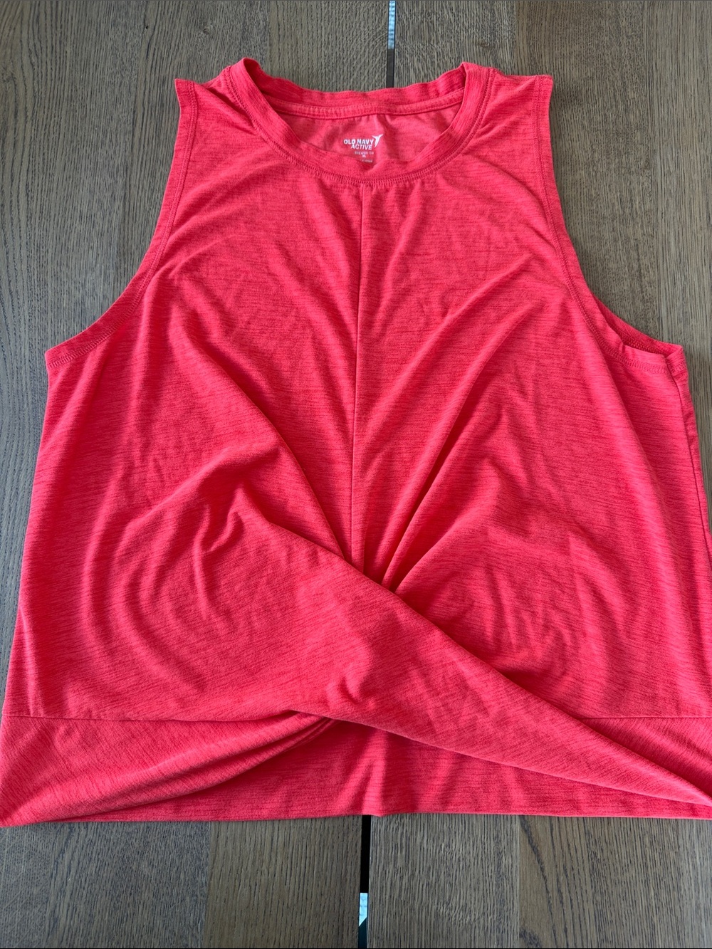 Old Navy Pink-Red Twist Front Tank Top